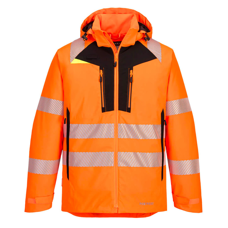 PARKA HAUTE VISIBILITÉ DX4 ORANGE / NOIR