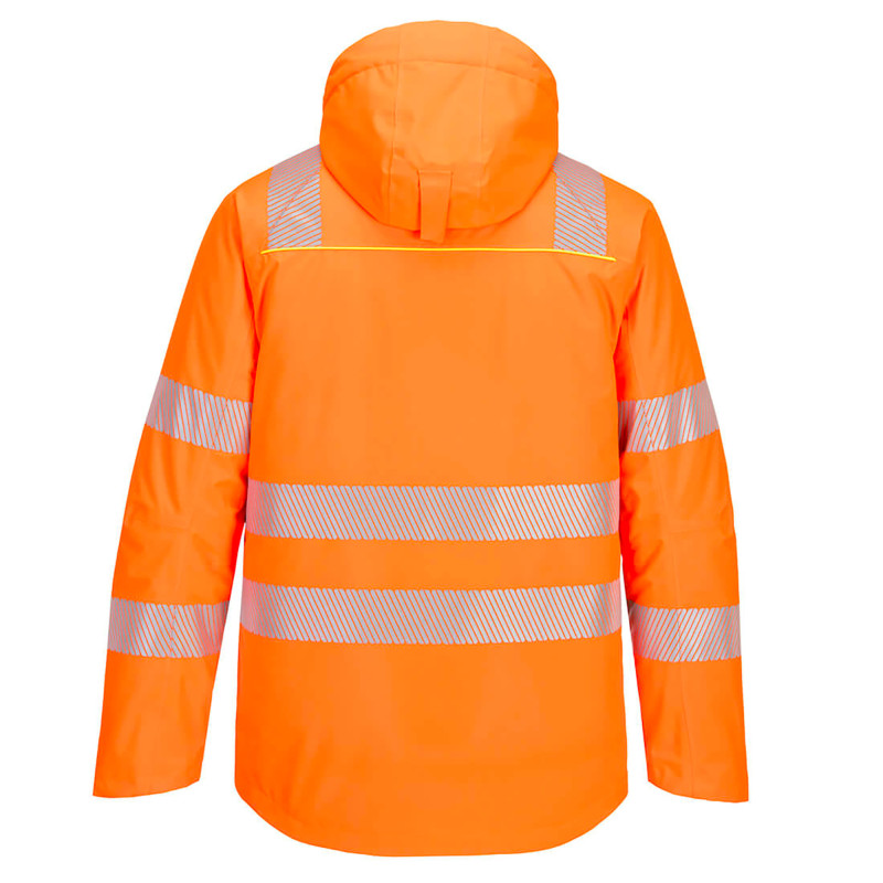 PARKA HAUTE VISIBILITÉ DX4 ORANGE / NOIR