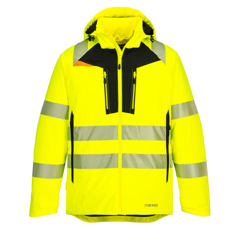 PARKA HAUTE VISIBILITÉ DX4 JAUNE / NOIR