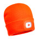 BONNET BEANIE DOUBLE LED RECHARGEABLE ORANGE TU