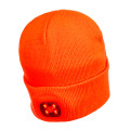 BONNET BEANIE DOUBLE LED RECHARGEABLE ORANGE TU