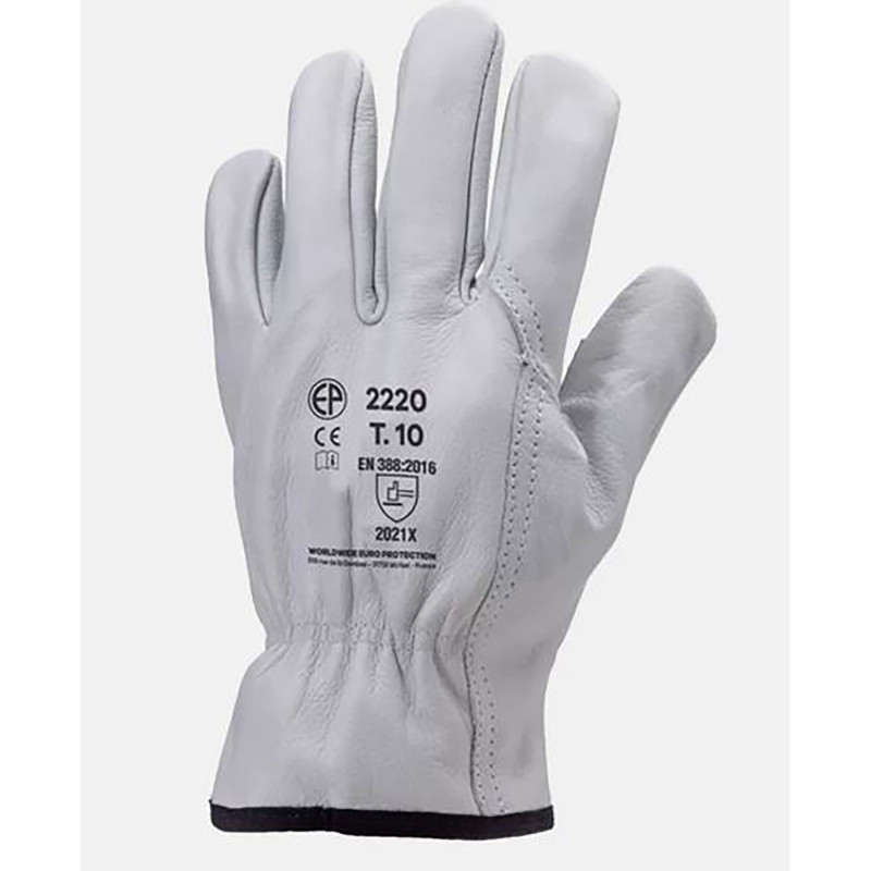 GANTS EUROSTRONG 2220 TOUT FLEUR VACHETTE ECRU