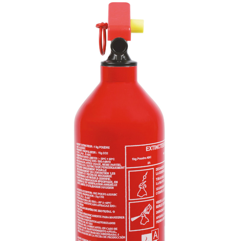 EXTINCTEUR 1KG, CLASSE ABC, SANS MANOMETRE