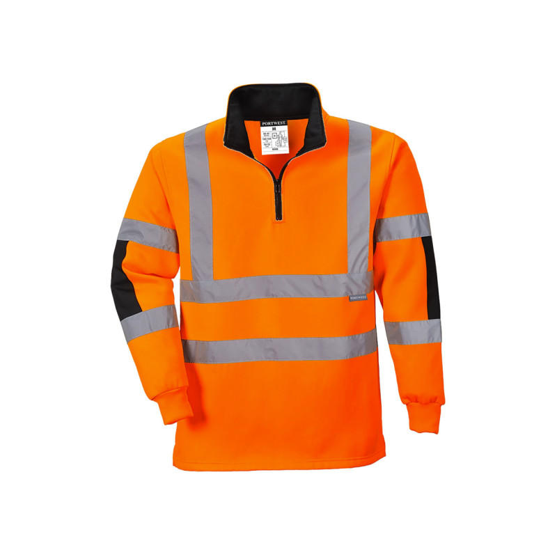 SWEATSHIRT HAUTE VISIBILITE RUGBY XENON ORANGE
