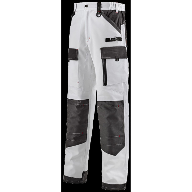 PANTALON RENFORCE CRAFT PAINT - BLANC / GRIS