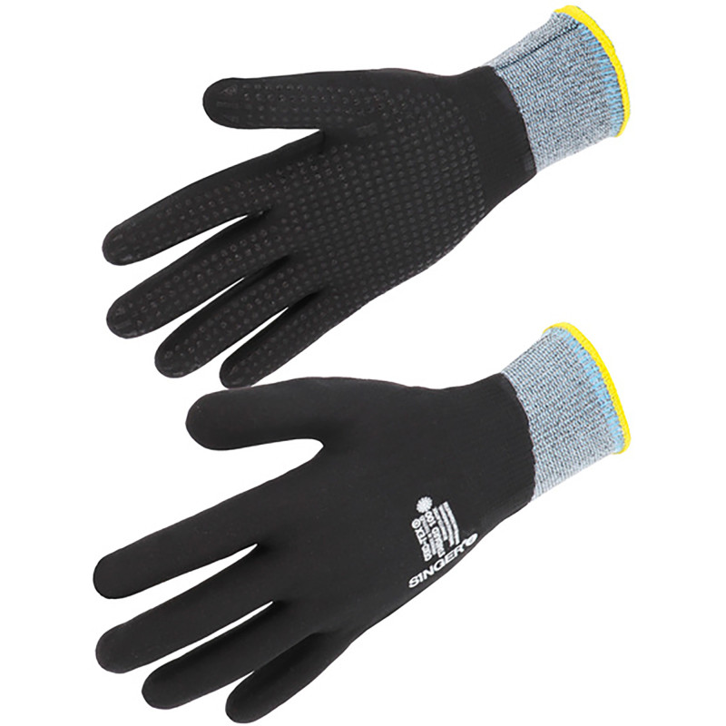 GANTS NITRILE MOUSSE ENDUIT. PICOTS. JAUGE 15