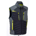 GILET SANS MANCHES DX470 BAFFLE GRIS MÉTAL, NOIR ET JAUNE