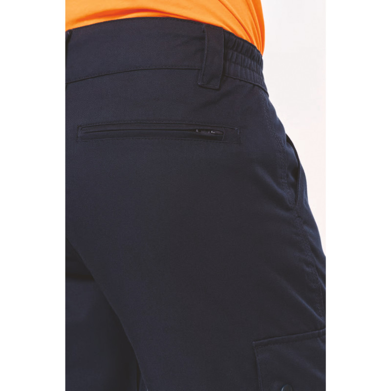 PANTALON CARGO UNISEXE  BAS ELASTIQUE / BANDE REFLECHISSANTE 
