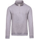 SWEAT ZIPPE COL CAMIONNEUR GRIS