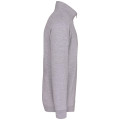 SWEAT ZIPPE COL CAMIONNEUR GRIS