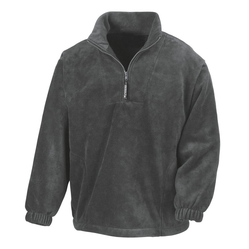 PULL POLAIRE COL ZIPPÉ RS033 GRIS