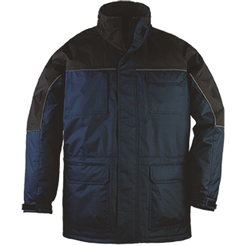PARKA RIPSTOP DOUBLEE POLAIRE MARINE/NOIR