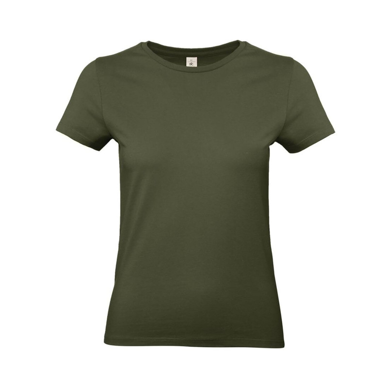 TEE-SHIRT FEMME 185G COL ROND URBAN KHAKI BC04T