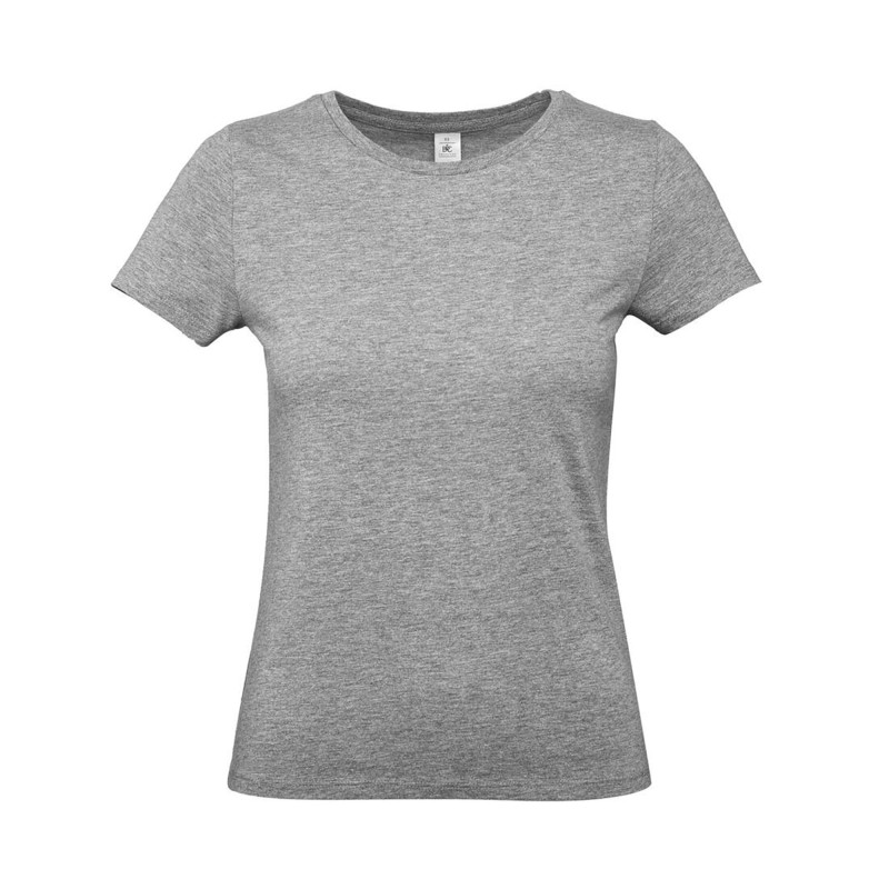 TEE-SHIRT FEMME 185G COL ROND SPORT GREY BC04T