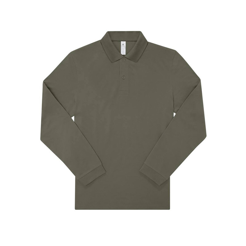 POLO HOMME ML BCU425 180G CAMO GREEN