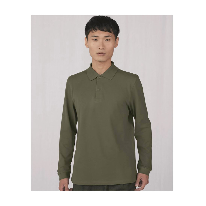 POLO HOMME ML BCU425 180G CAMO GREEN