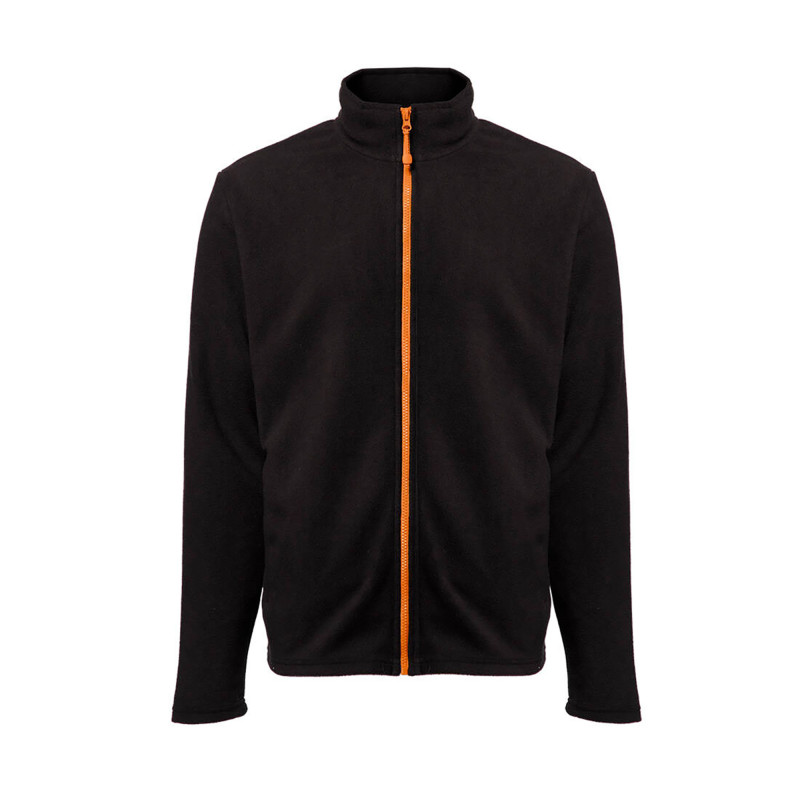 VESTE POLAIRE HOMME 300G BM700 NOIR/ORANGE