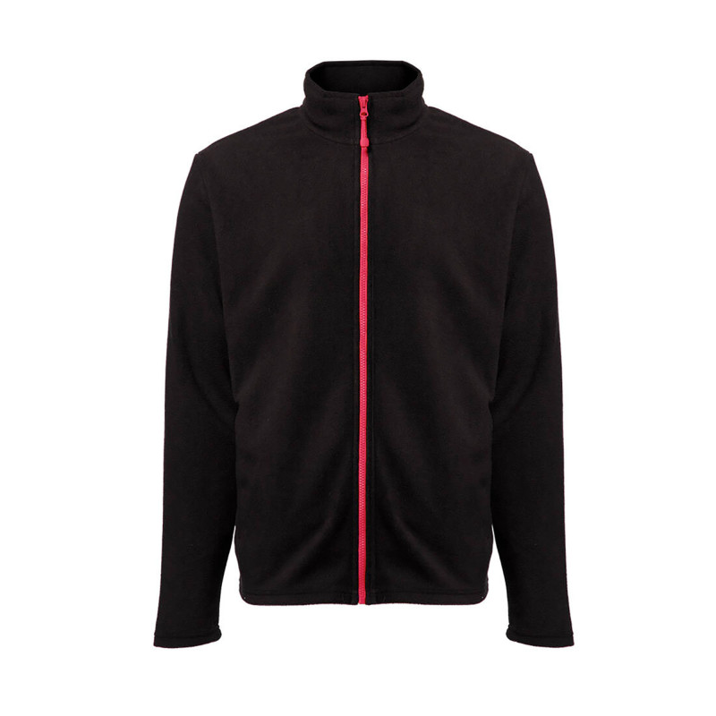 VESTE POLAIRE HOMME 300G BM700 NOIR/ROUGE
