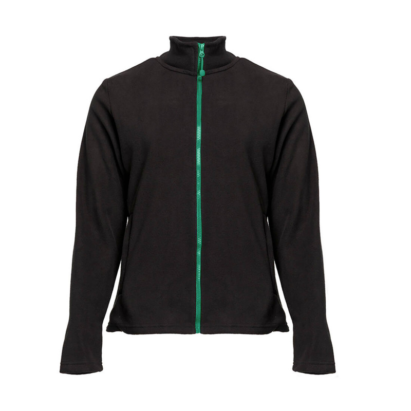 VESTE POLAIRE FEMME 300G BM701 NOIR/VERT KELLY