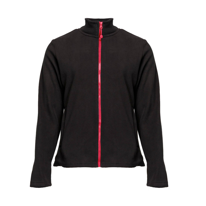VESTE POLAIRE FEMME 300G BM701 NOIR/ROUGE