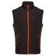BODYWARMER SOFTSHELL 2 COUCHES PK330 NOIR/ORANGE