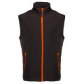 BODYWARMER SOFTSHELL 2 COUCHES PK330 NOIR/ORANGE