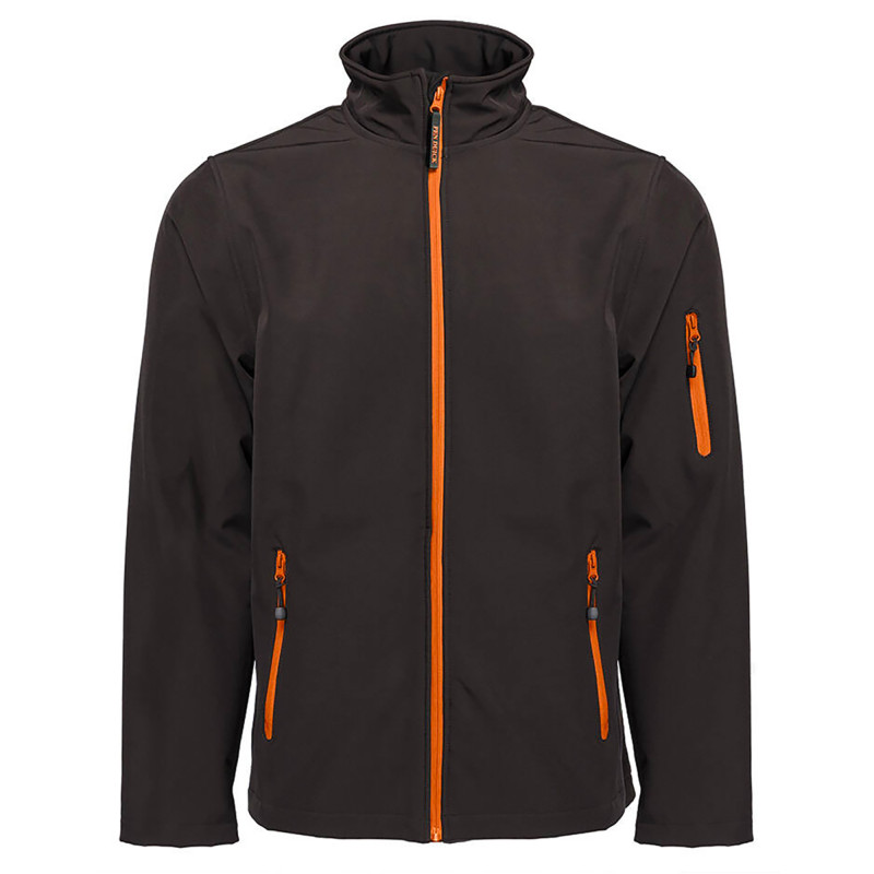 SOFTSHELL 3 COUCHES 340G PK768 NOIR/ORANGE