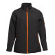 SOFTSHELL FEMME 3 COUCHES 340G PK769 NOIR/ORANGE