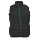 BODYWARMER BI-MATIERE FEMME PK317 NR/NR/VERT KELLY