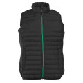 BODYWARMER BI-MATIERE FEMME PK317 NR/NR/VERT KELLY