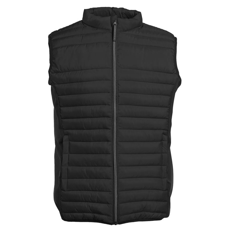 BODYWARMER BI-MATIERE HOMME PK316 NR/NR/SILVER