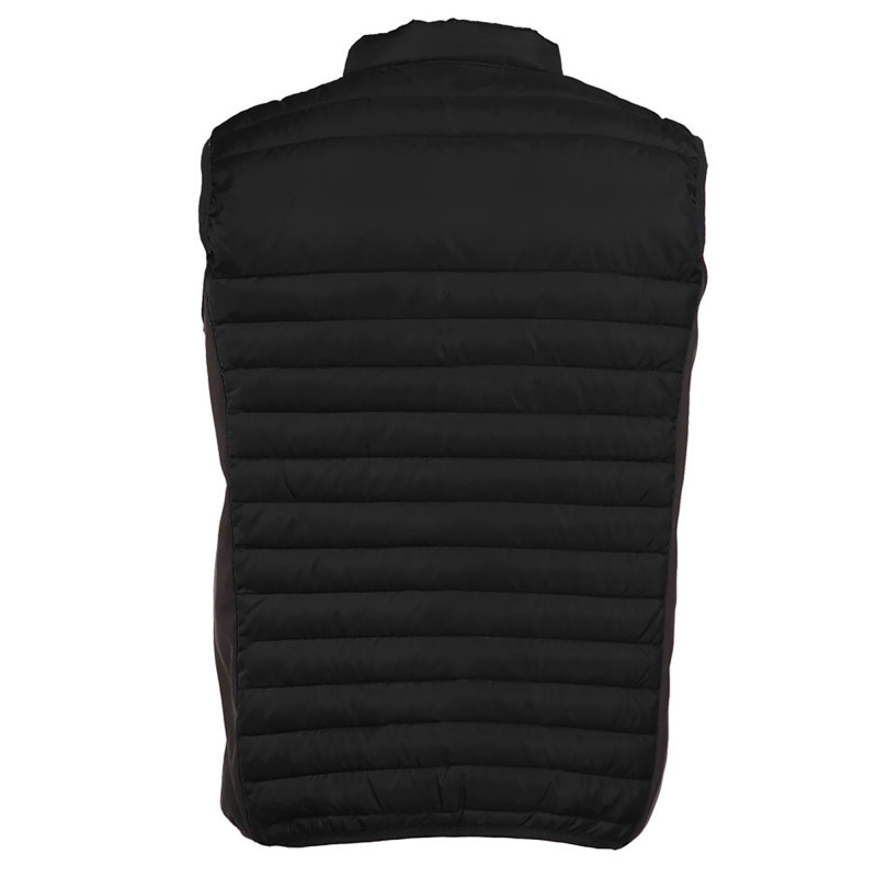 BODYWARMER BI-MATIERE HOMME PK316 NR/NR/SILVER