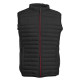 BODYWARMER BI-MATIERE HOMME PK316 NR/NR/ROUGE