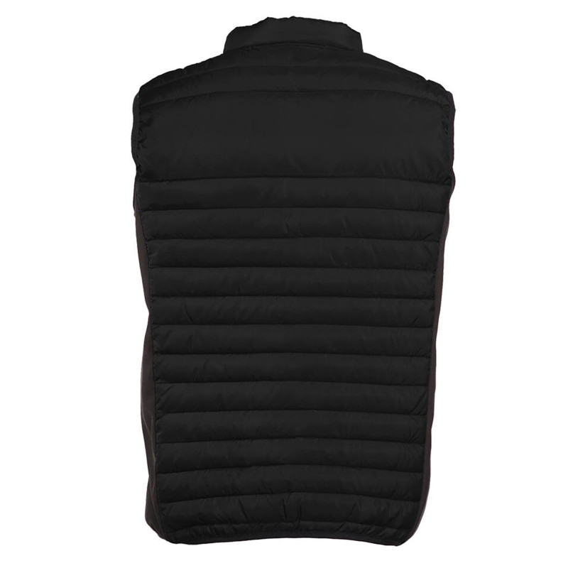 BODYWARMER BI-MATIERE HOMME PK316 NR/NR/ROUGE