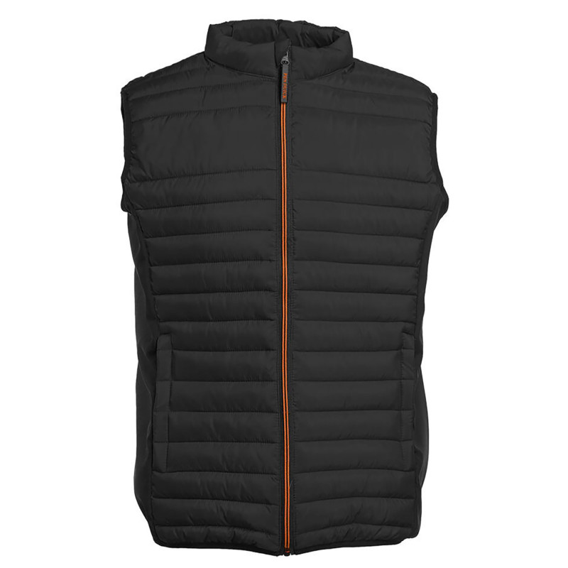 BODYWARMER BI-MATIERE FEMME PK316 NR/NR/ORANGE