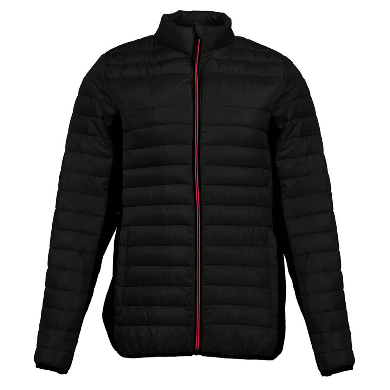 DOUDOUNE FEMME PK518 180G NOIR/NOIR/ROUGE