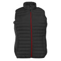 BODYWARMER BI-MATIERE FEMME PK317 NR/NR/ROUGE