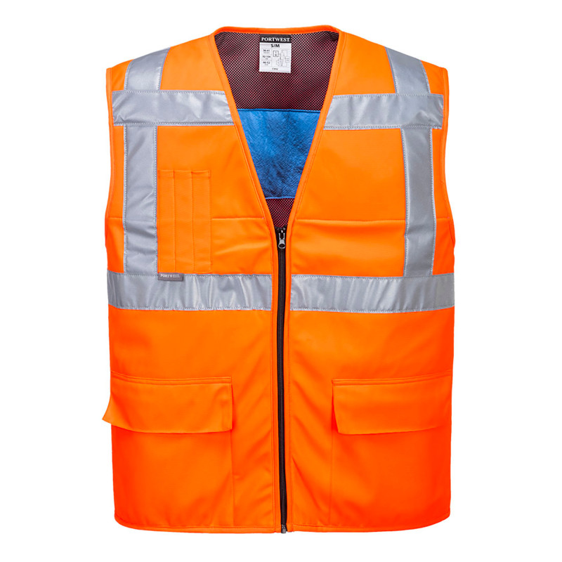 GILET HAUTE VISIBILITE RAFRAICHISSANT ORANGE