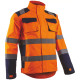 VESTE HIBANA HV ORANGE BLEU 270GR