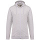 SWEATSHIRT ZIPPE CAPUCHE ASH HEATHER 
