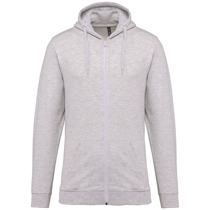 SWEATSHIRT ZIPPE CAPUCHE ASH HEATHER 
