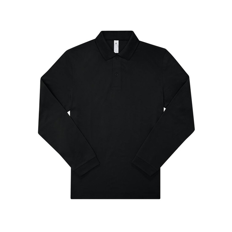 POLO NOIR HOMME MANCHES LONGUES 210 CGPU427