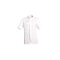 VESTE LUCAS COL OFFICIER MANCHES COURTES BLANCHE