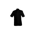 VESTE LUCAS COL OFFICIER MANCHES COURTES NOIRE