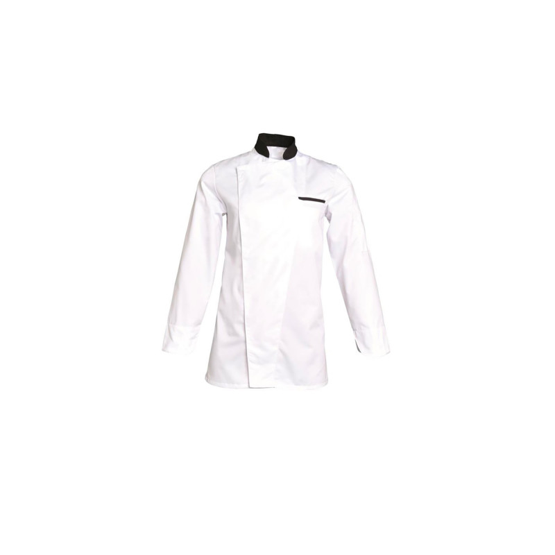 VESTE ALEX COL NOIR MANCHES LONGUES MIXTE BLANCHE