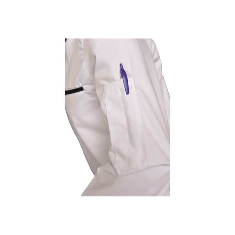 VESTE ALEX COL NOIR MANCHES LONGUES MIXTE BLANCHE