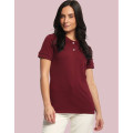POLO MC BEAUVOIR FEMME COTON BORDEAUX MIF