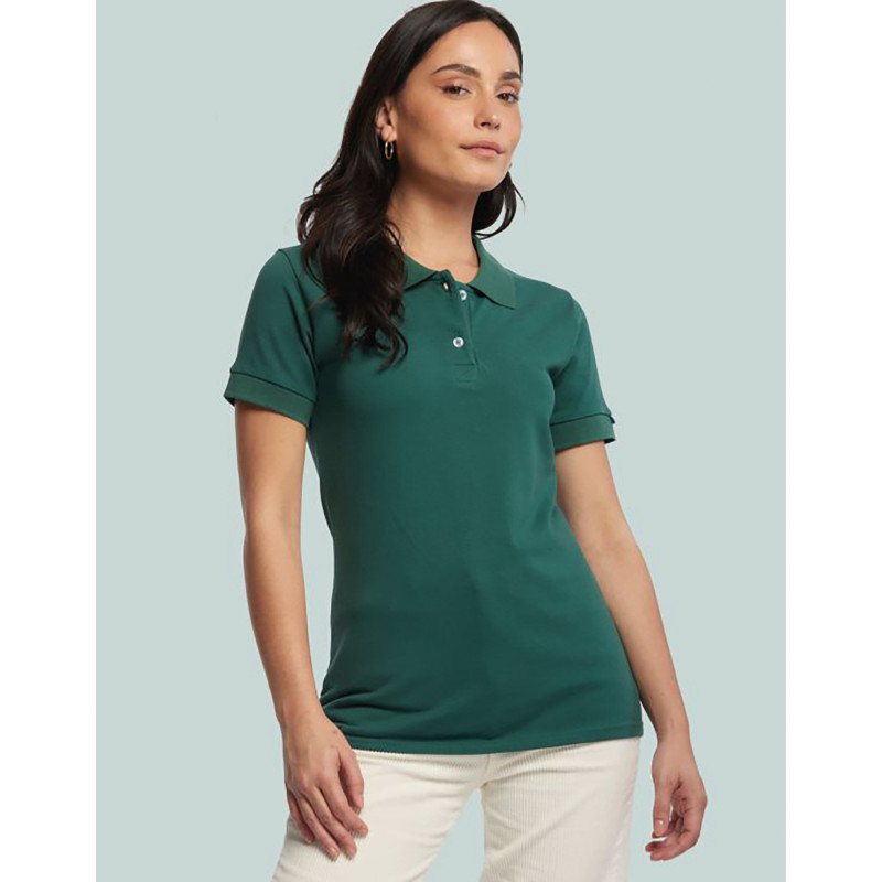 POLO MC BEAUVOIR FEMME COTON VERT MIF