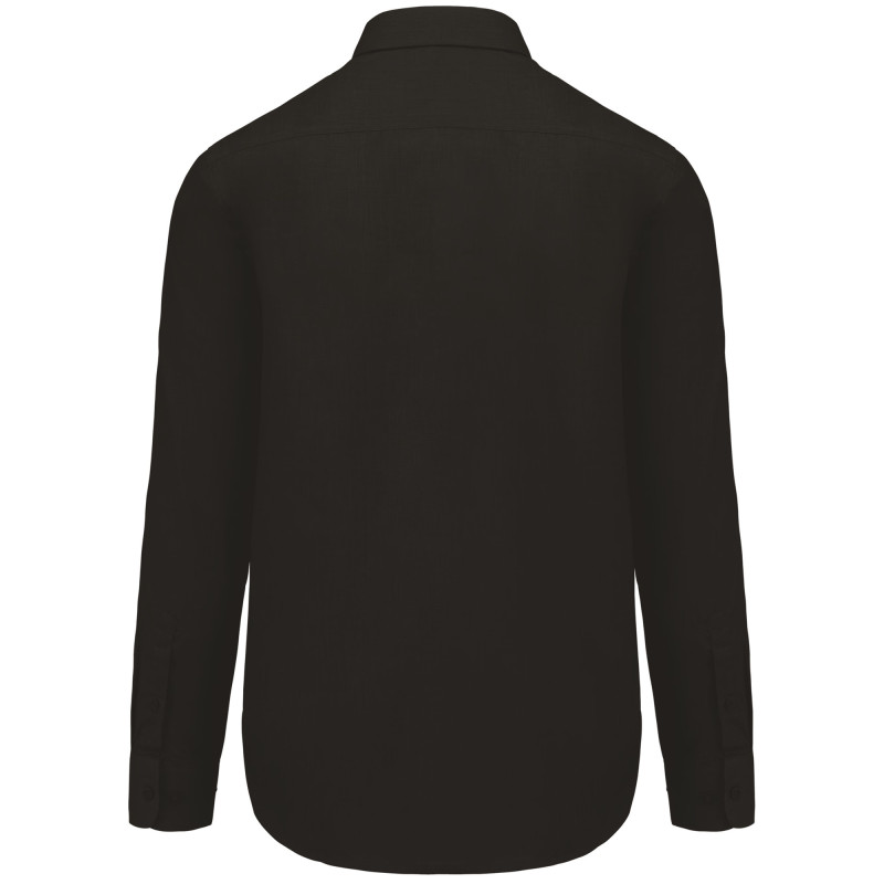 CHEMISE NOIRE MANCHES LONGUES HOMME  
