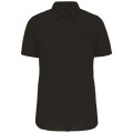 CHEMISE NOIRE MANCHES COURTES FEMME  
